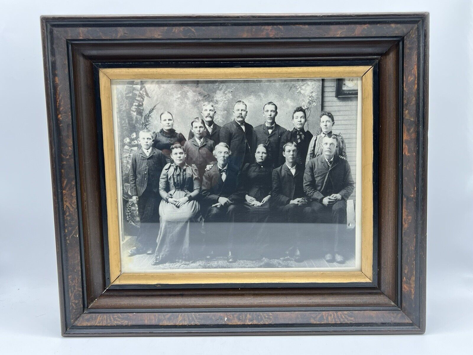 Wood framed family portrait 1893 Haunted/movie prop Antique
