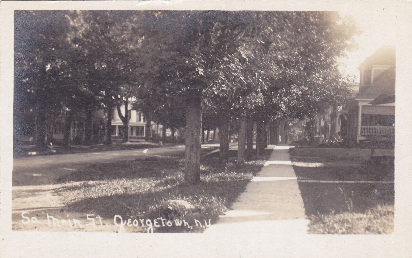 1910-20s RPPC Real Photo Postcard of South Main Street in Georgetown New York