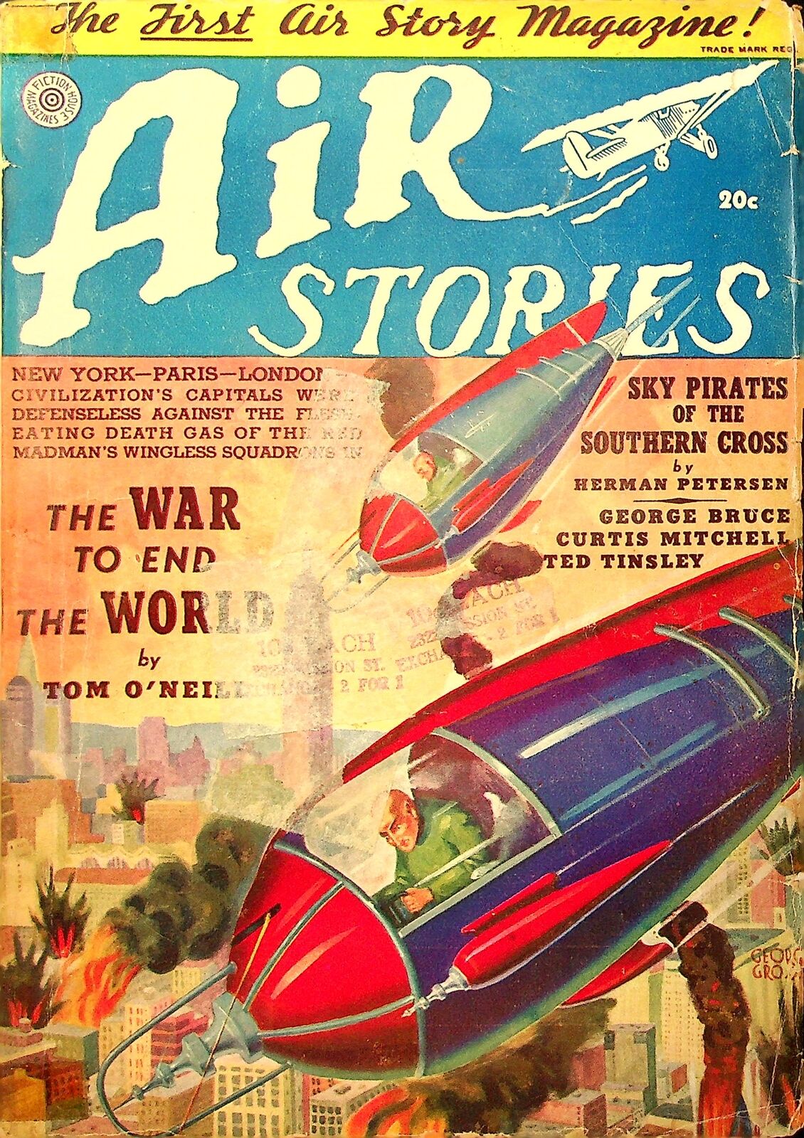 Air Stories Pulp Mar 1939 Vol. 5 #9C GD TRIMMED