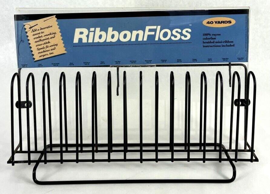 Vintage: Store Display Metal Rack / Stand For Ribbon Floss, Knitting, See Pics