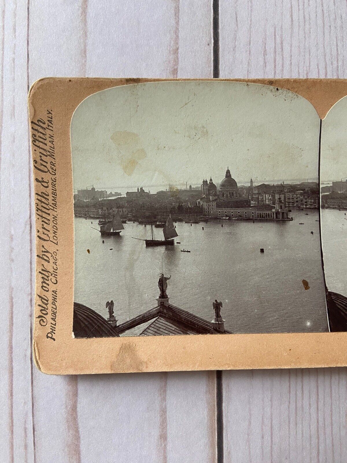 Antique Stereo View Photo 1902 Venice Italy Geo W. Griffith