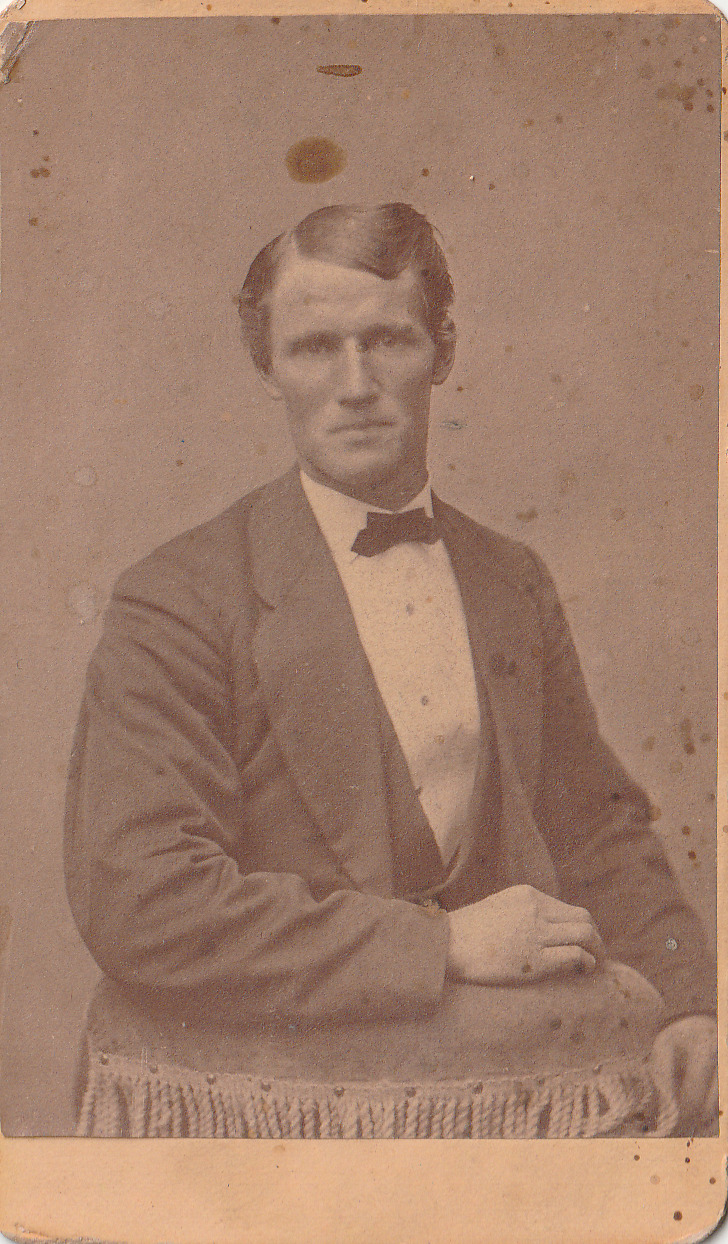 1870s Dapper Man Bow Tie Boston Massachusetts Mass Antique CDV Photo