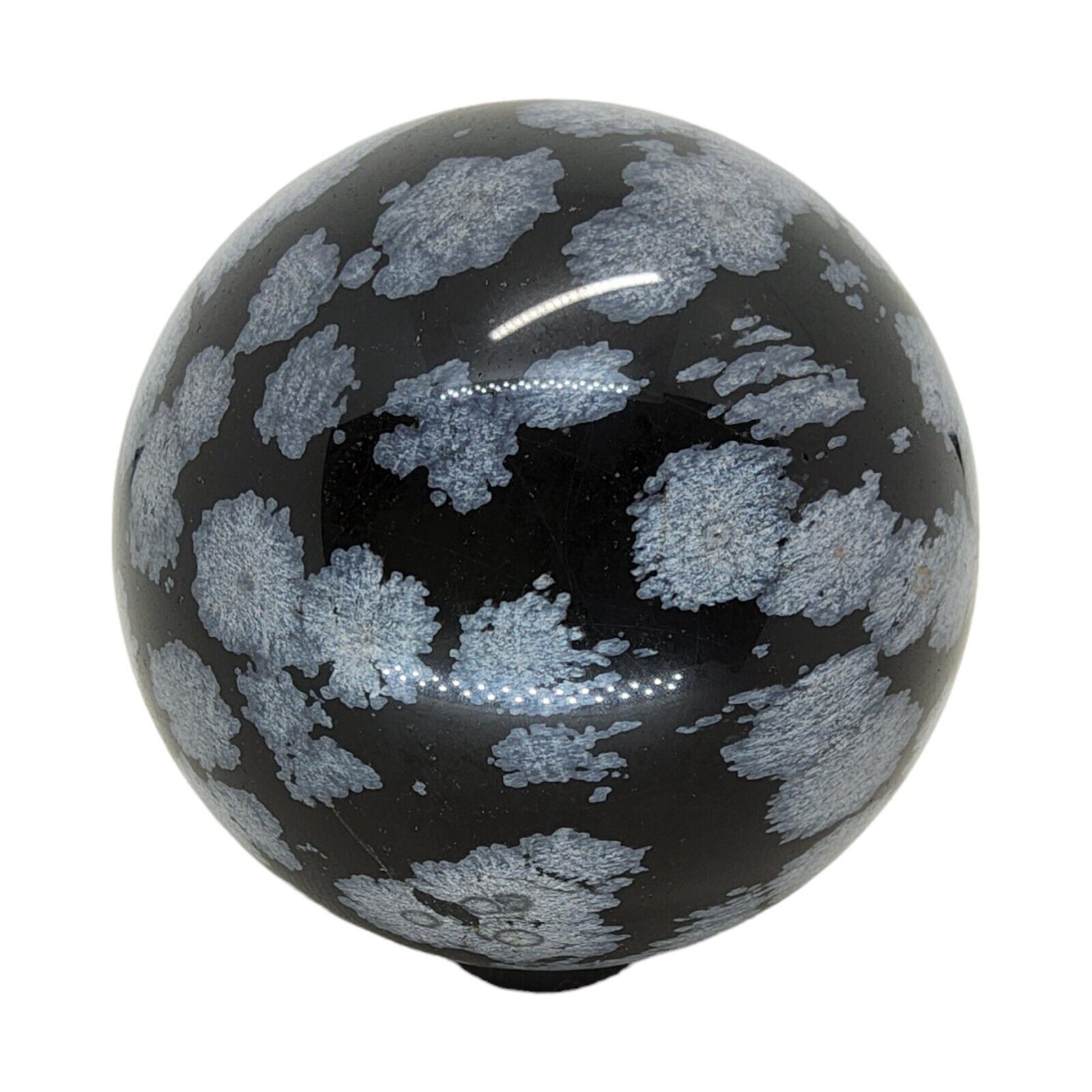Snowflake Obsidian, 2 5/8 in, sphere, ball, specimen, display, gemstone, #R-6141