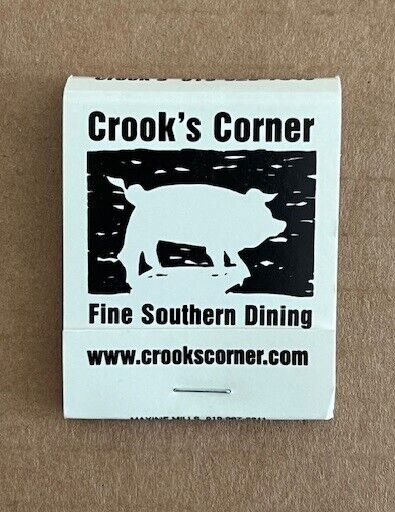 Crook's Corner Matchbook Chapel Hill North Carolina NC Southern Food Restaurant
