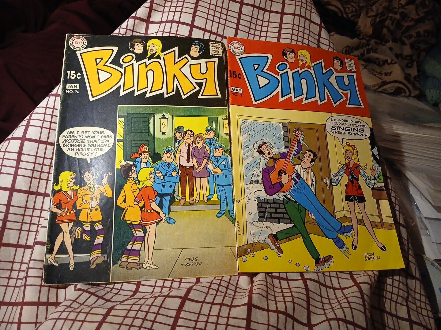 Binky Comics 72 & 76 Dc Comics 1970 Bronze Age Good Guy Art Teen Humor Lot...