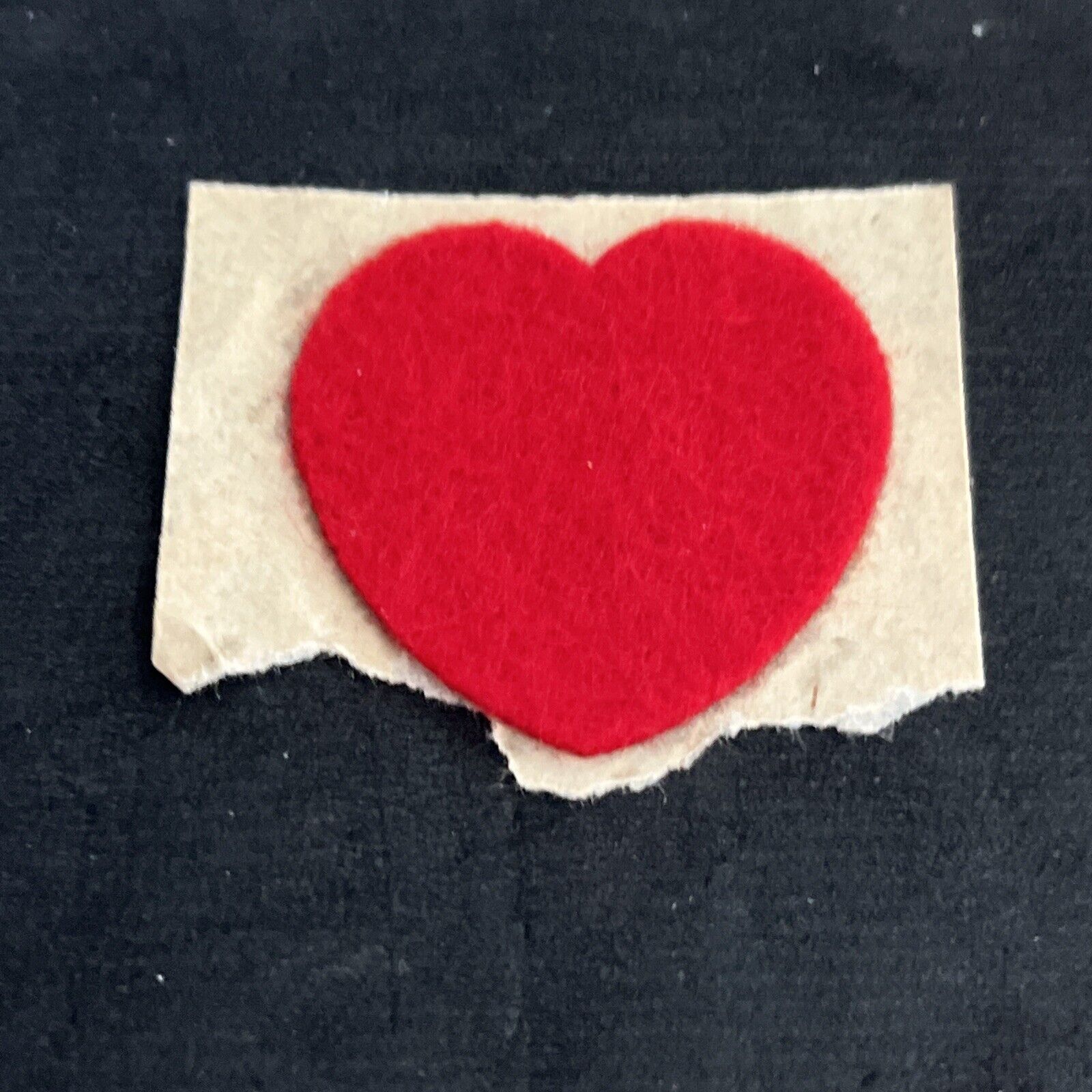 Vintage 80’s Fuzzy Red HEART Sticker - Super Rare & HTF