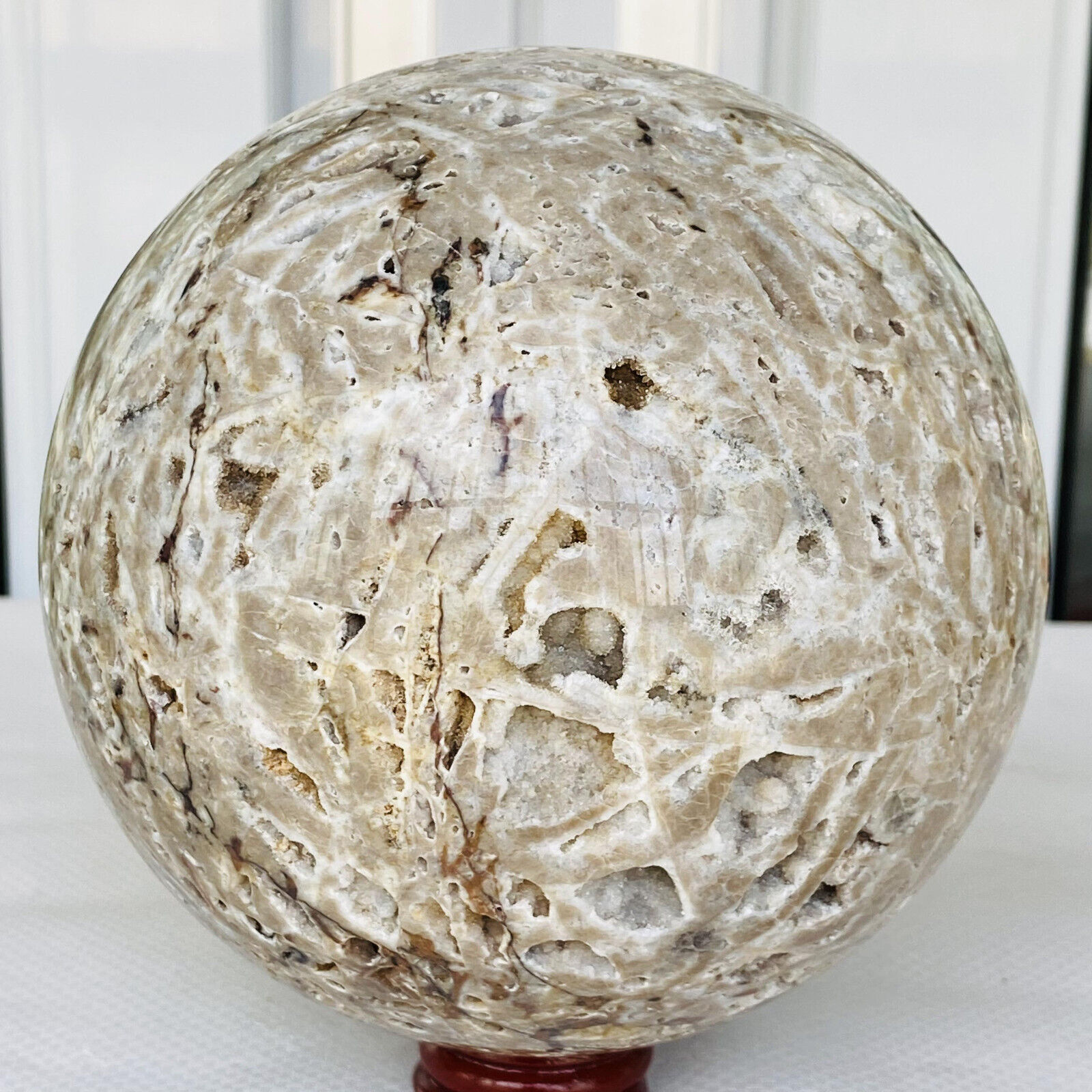 3160g Natural Sphalerite Quartz Crystal Sphere Ball Reiki Healing