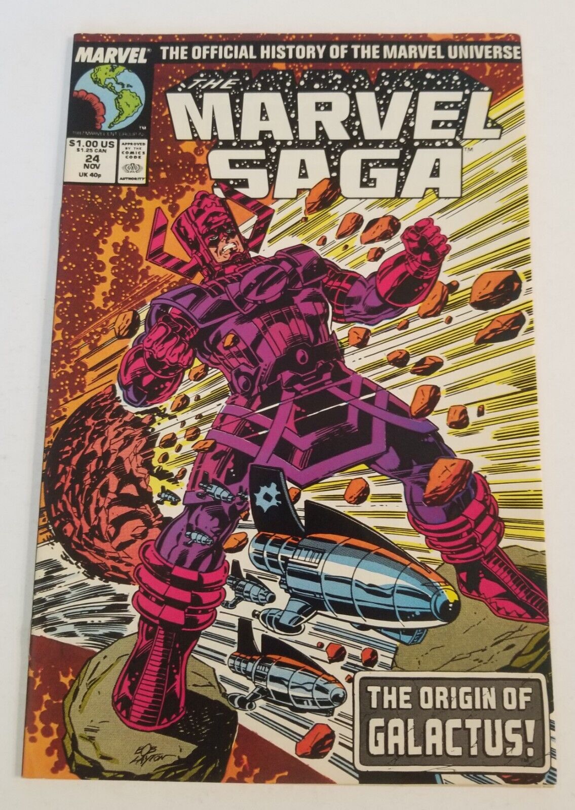 Marvel Saga #24 (1987) ~ The Coming of Galactus Silver Surfer Comic Book