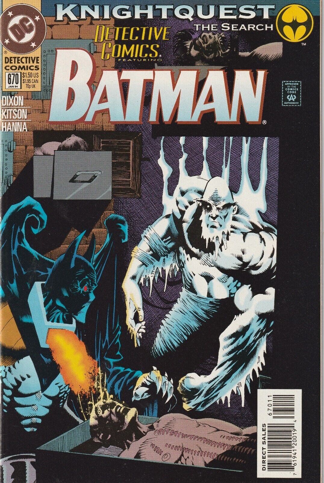 BATMAN DETECTIVE COMICS  #670  KNIGHTQUEST   MISTER FREEZE  DC  1993  NICE
