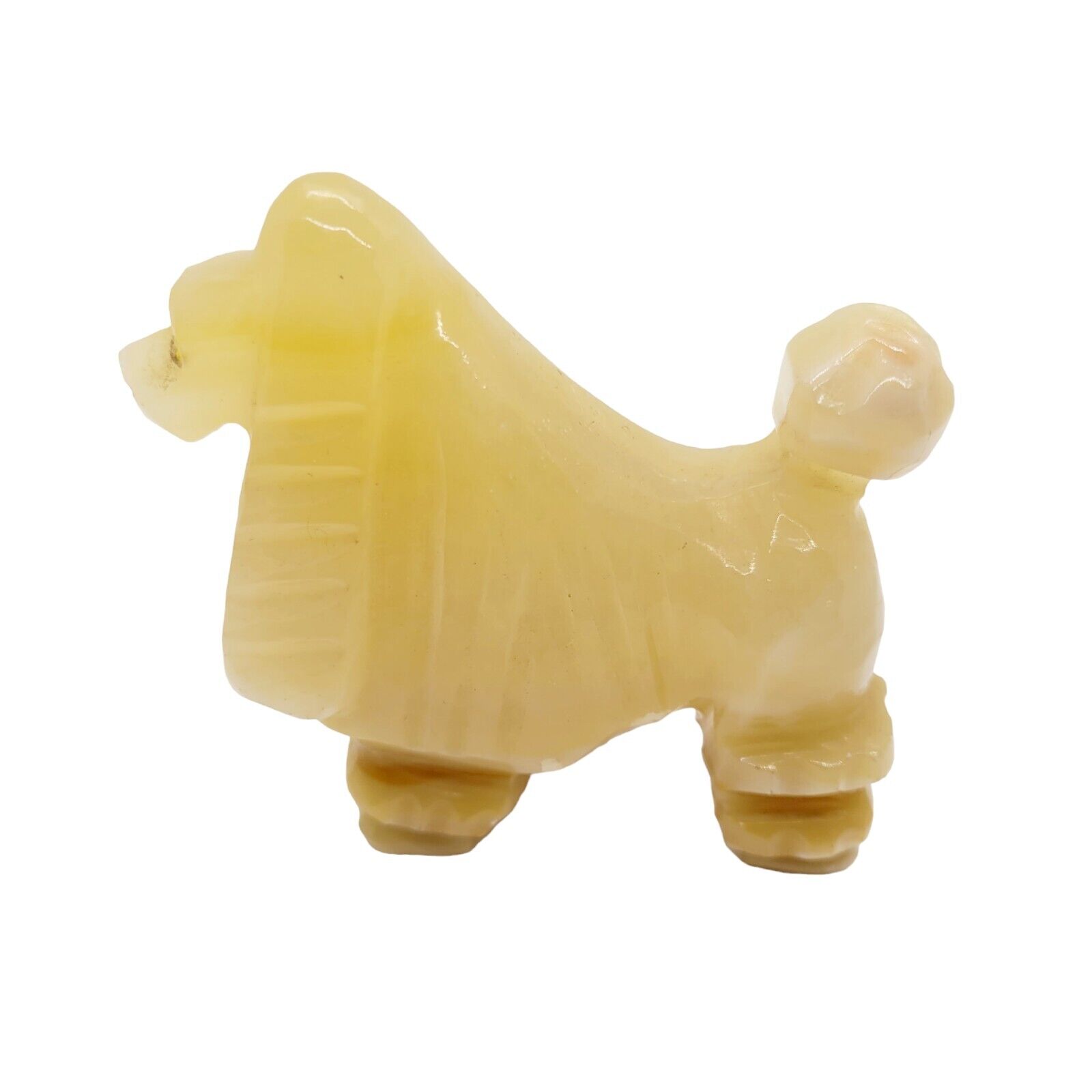 Poodle Dog Baltic Amber Marble Figurine 4\