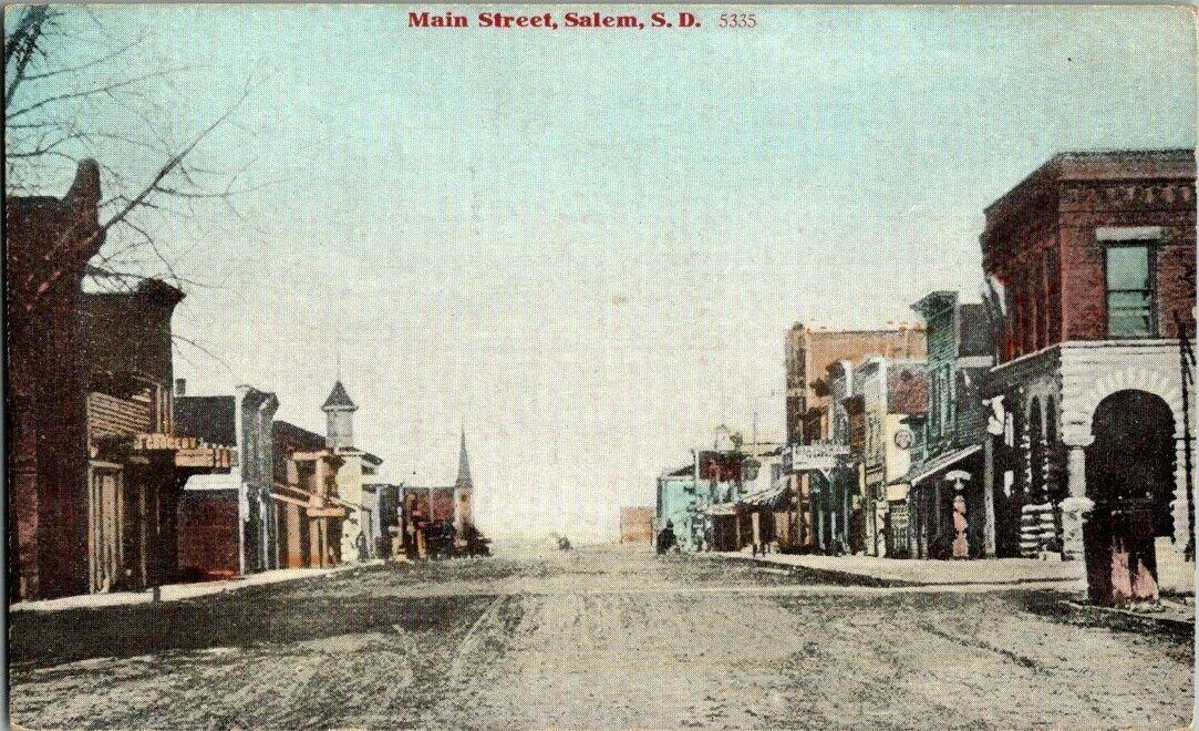 1910. SALEM, SD. MAIN STREET. POSTCARD DB27