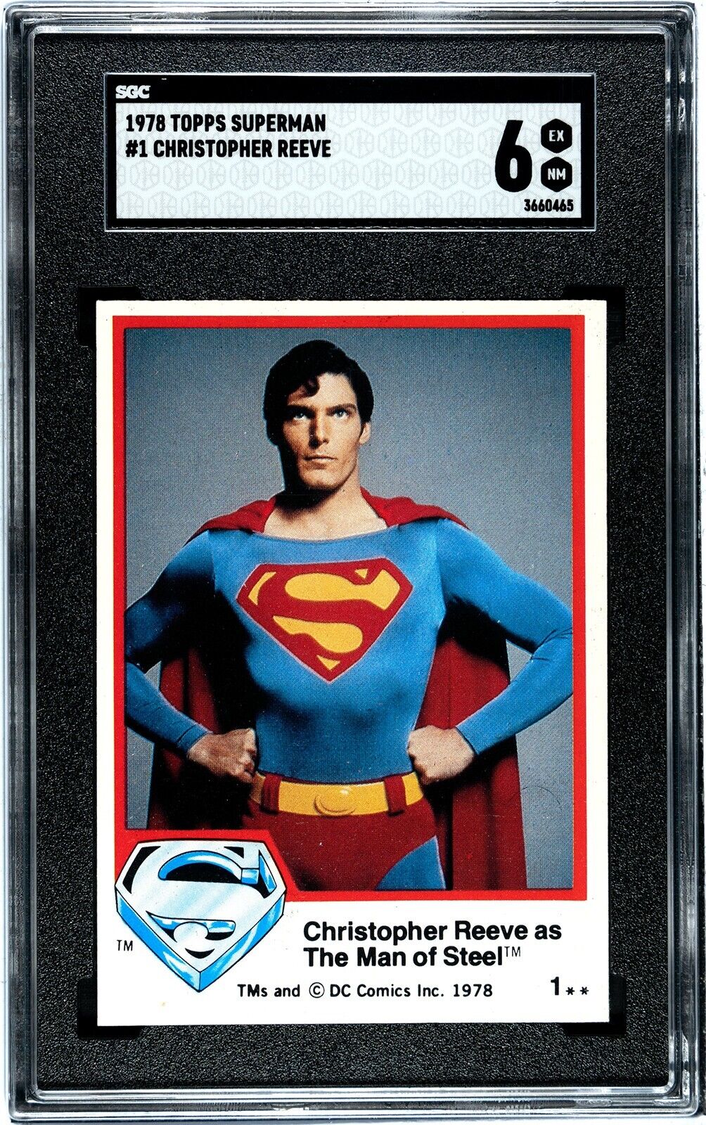 1978 Topps Superman The Movie Christopher Reeve #1 SGC 6
