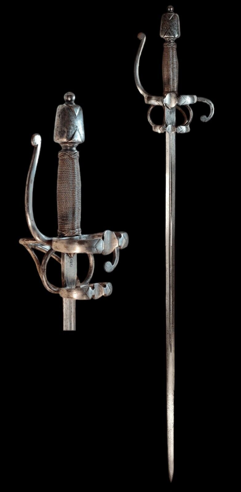 German rapier sword. Saxony. Signed blade. Circa 1590-1620. Rare.