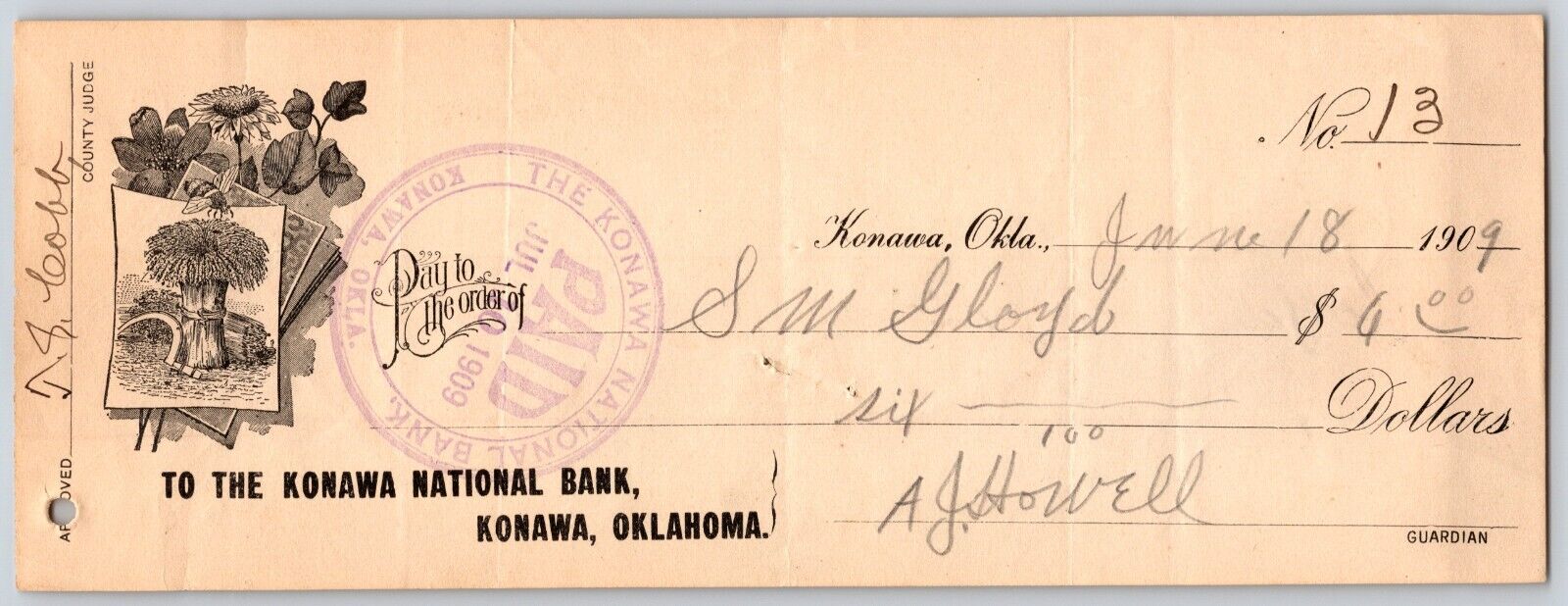 Konawa, Oklahoma 1909 \