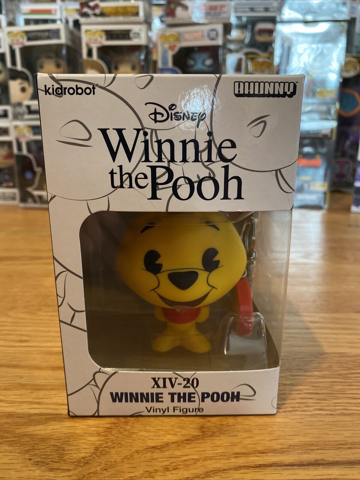 Disney Winnie The Pooh Vinyl Figure XIV-20 Kidrobot New in Box Keychain Included