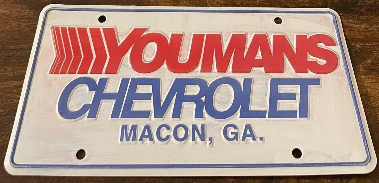 Youman Chevrolet Dealership Booster License Plate Macon Georgia