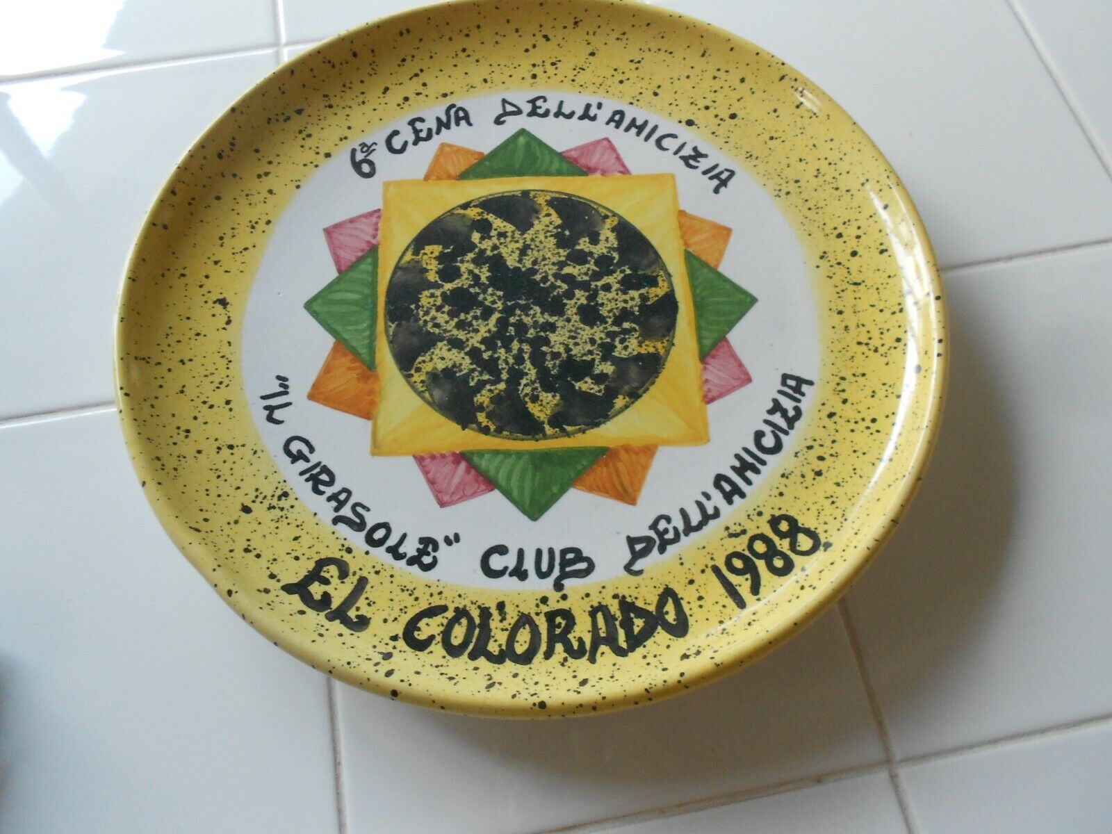 EL COLORADO 1988 DECORATIVE PLATE-CLUB DESIGN-EXCELLENT=10\
