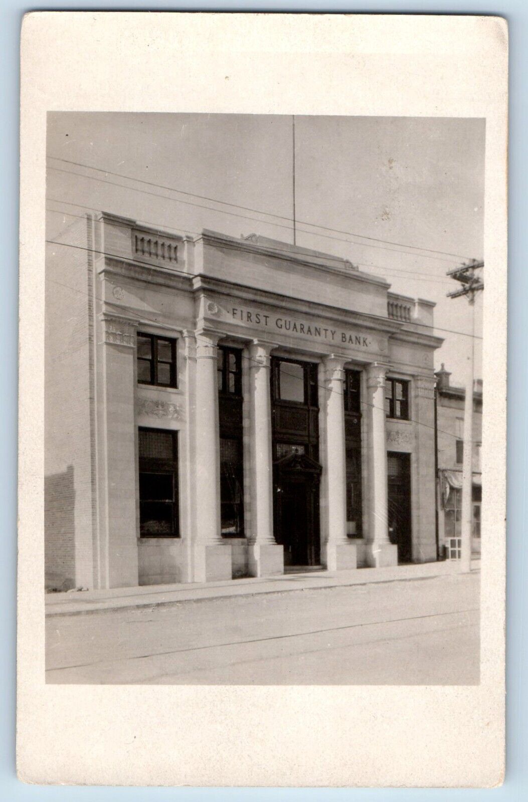 Bismark North Dakota ND Postcard RPPC Photo First Guaranty Bank c1910\'s Antique