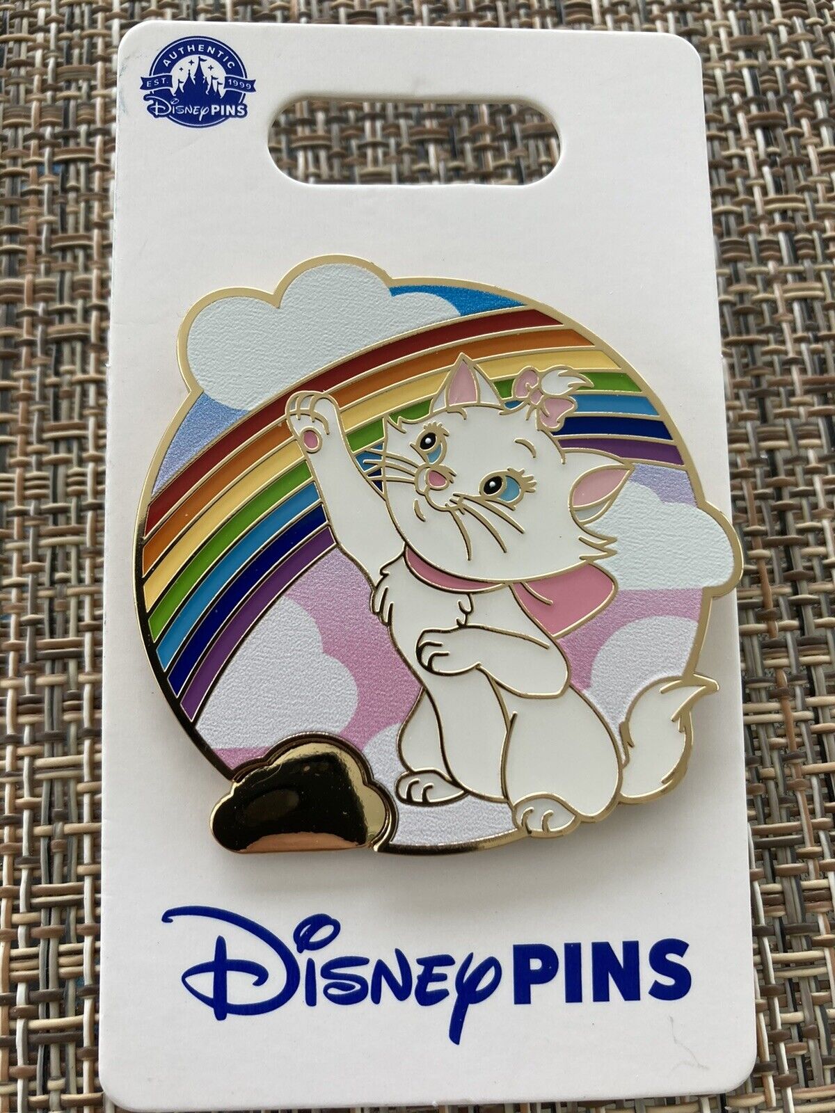 Disney Parks Marie Aristocats Rainbow Cloud 2024 Pin