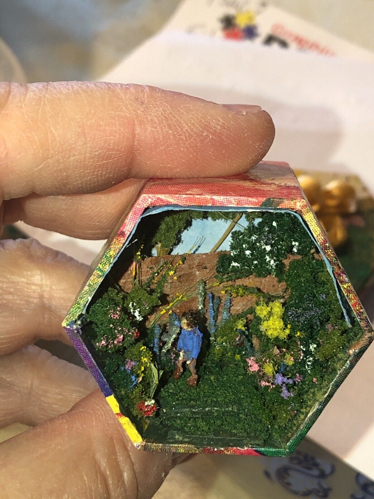Super Tiny Scale Toys In Miniature Artist Frances Armstrong Mini Hatbox Diorama