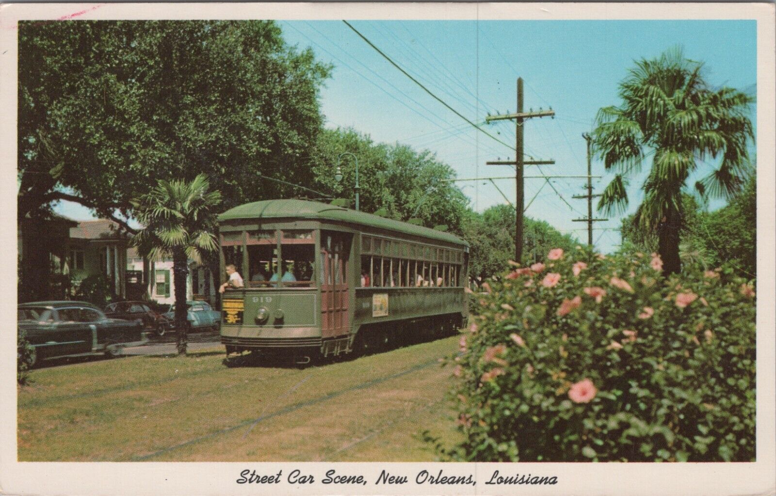 MR ALE c1960s Postcard New Orleans, Louisiana Street Car Scene UNP 5898c4