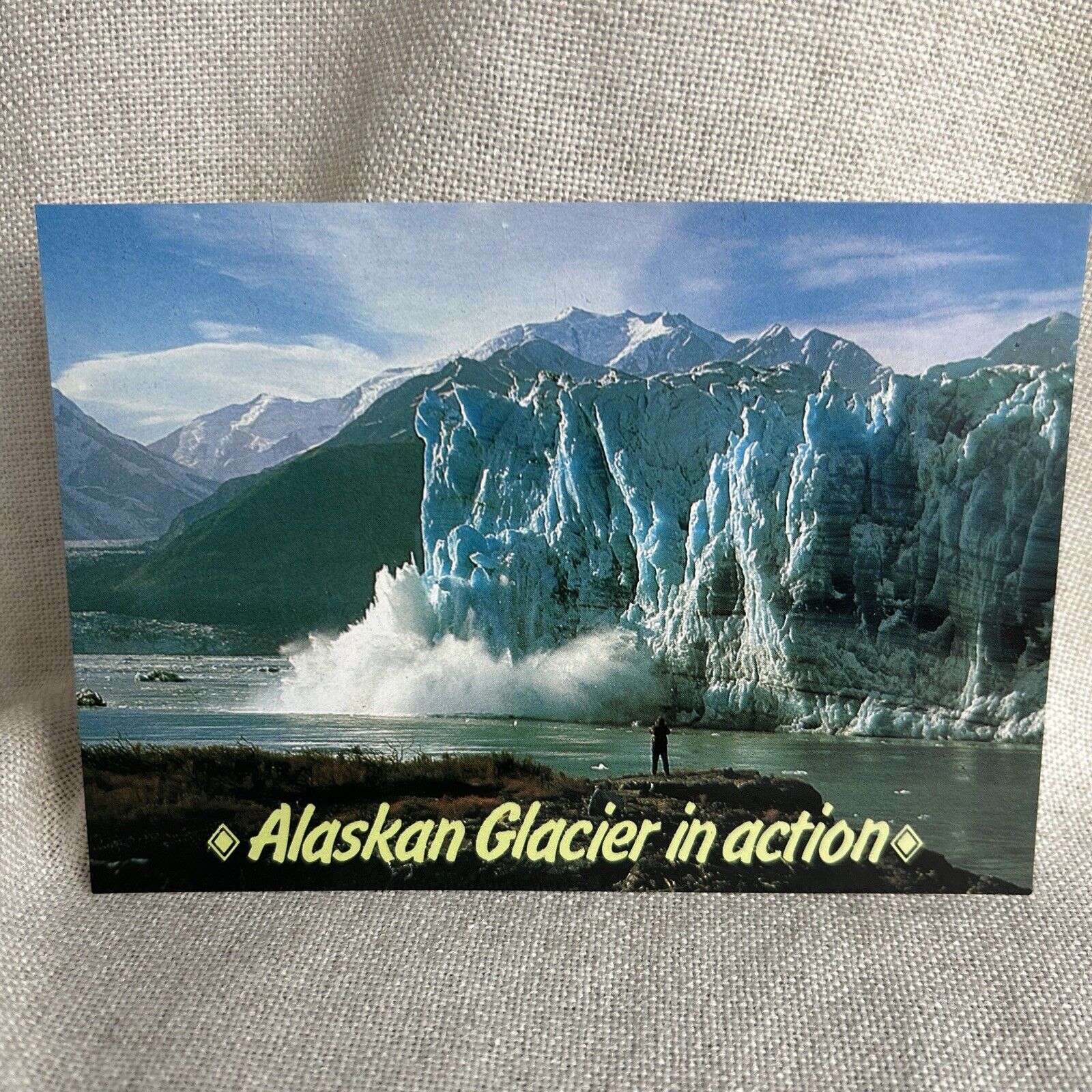 Vintage Alaska Joe Postcard, Alaskan Glacier In Action