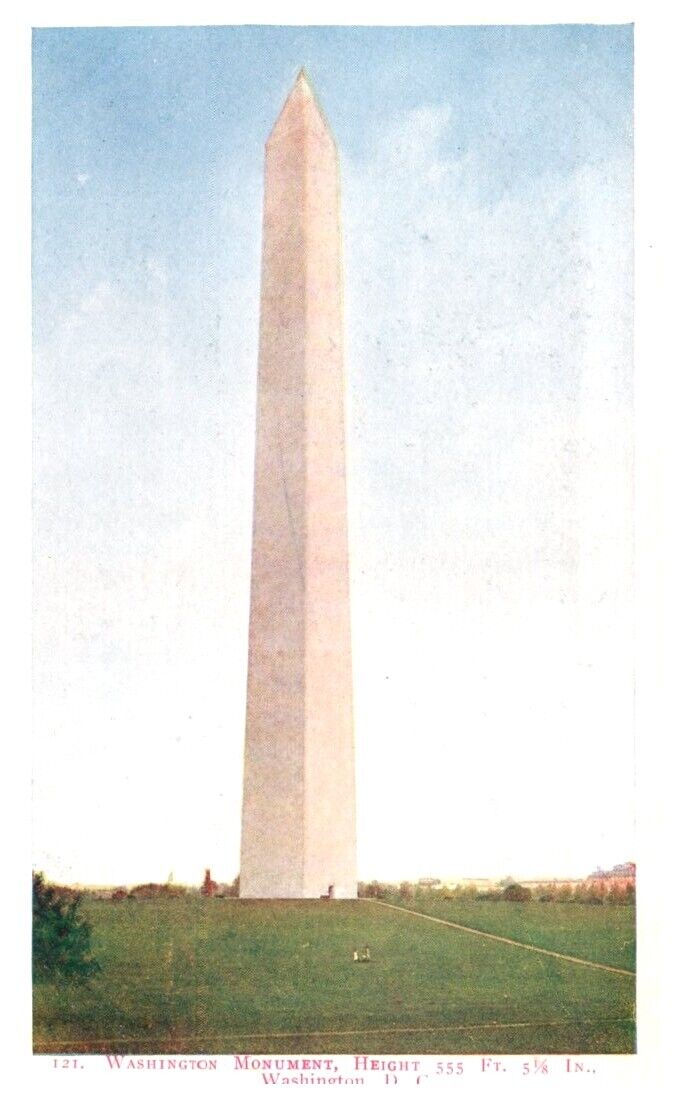 WASHINGTON MONUMENT,WASHINGTON,DC.VTG EARLY POSTCARD*D3