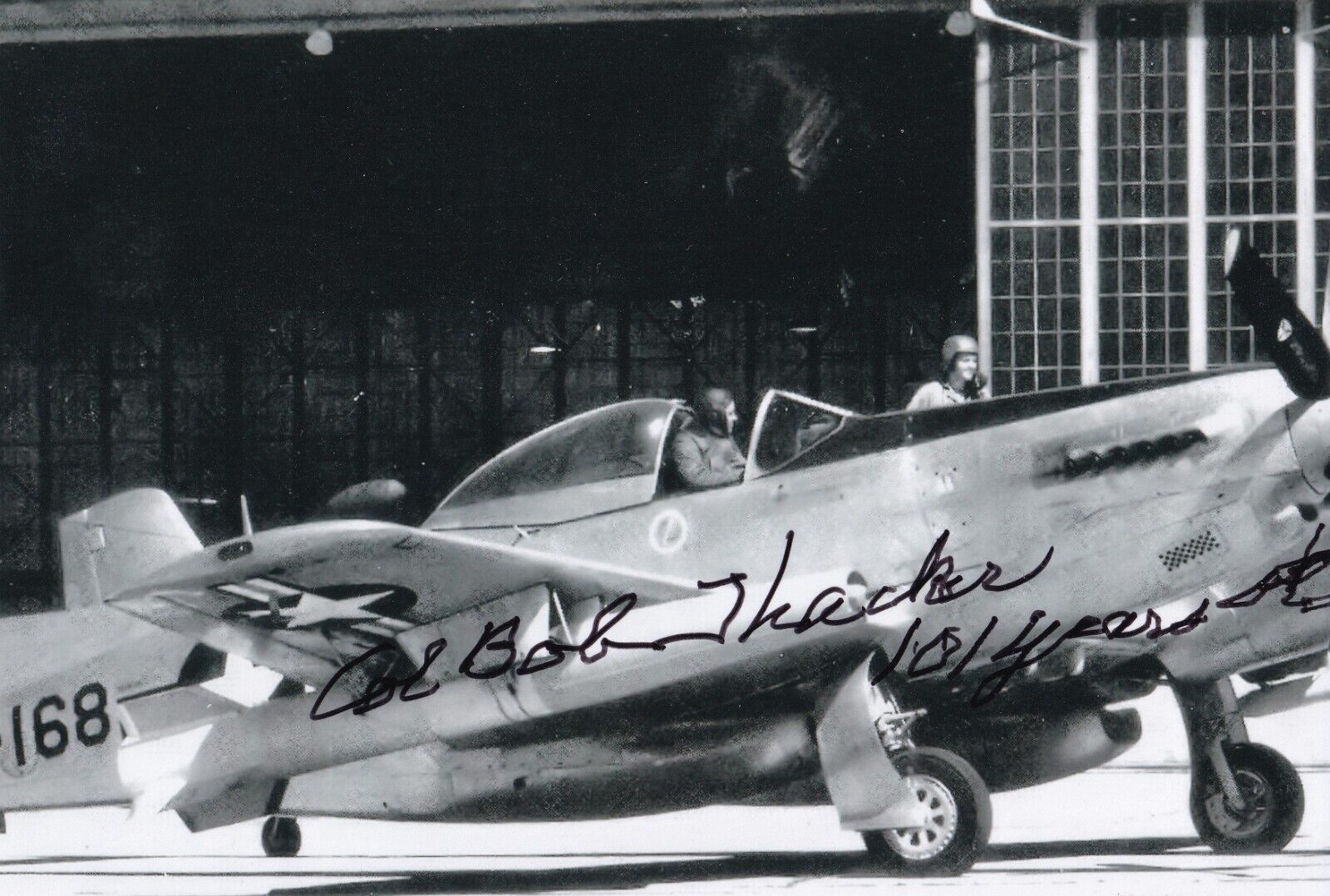Robert Thacker Signed Autographed 4x6 Photo WWII Pearl Harbor Test Pilot B-17