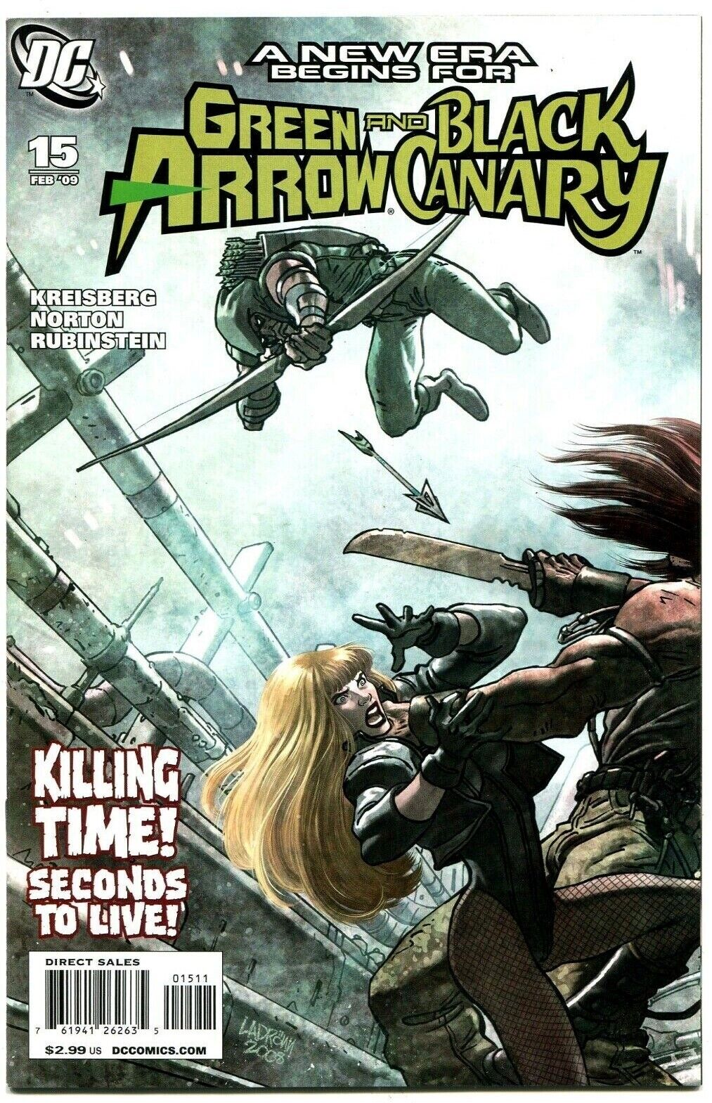 GREEN ARROW / BLACK CANARY #15 FEB 2009 BATMAN WONDER WOMAN DC COMIC BOOK 1