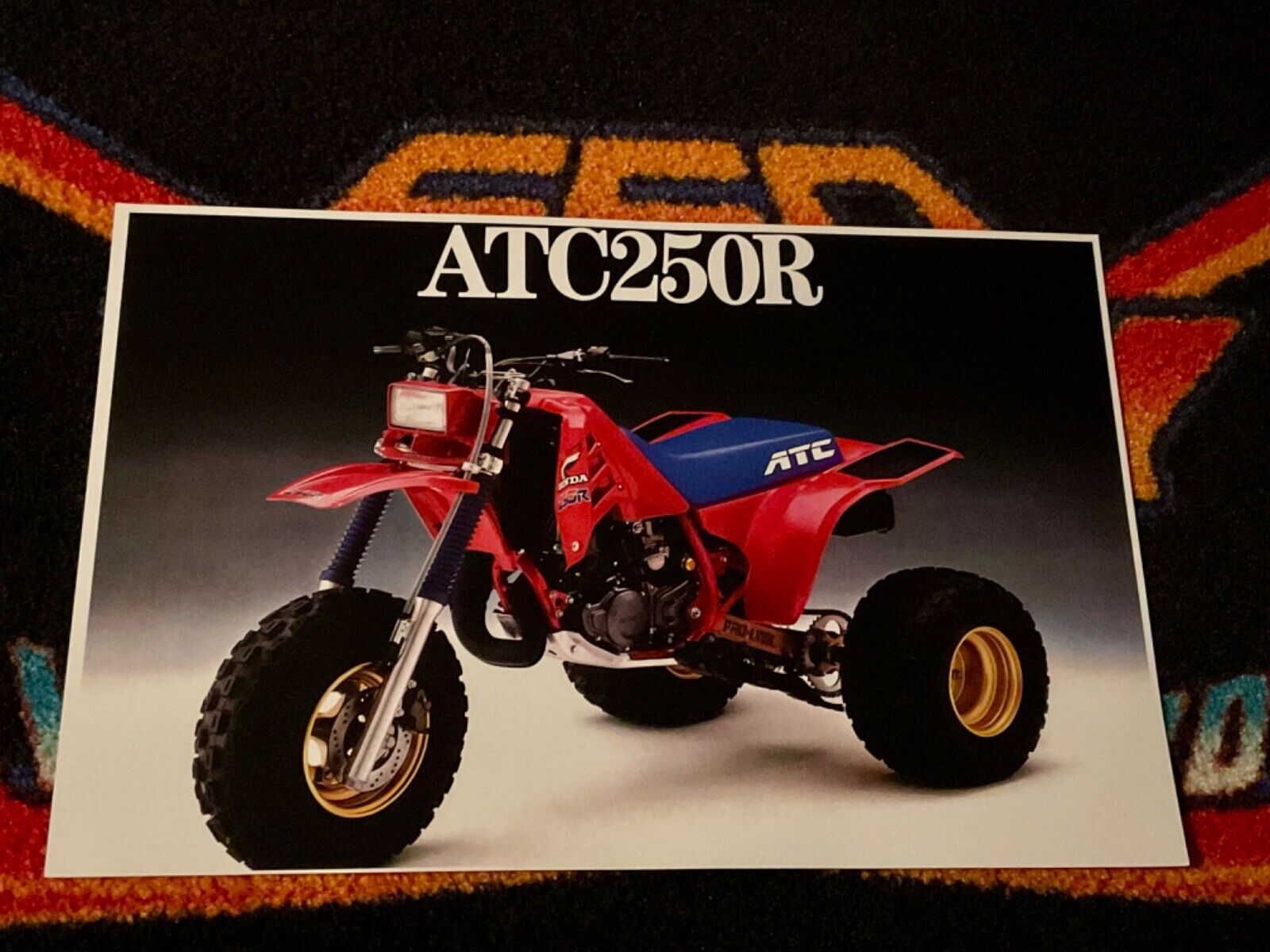 🏁 ‘86 HONDA ATC 250R ATV POSTER vintage 3 wheeler 🏁