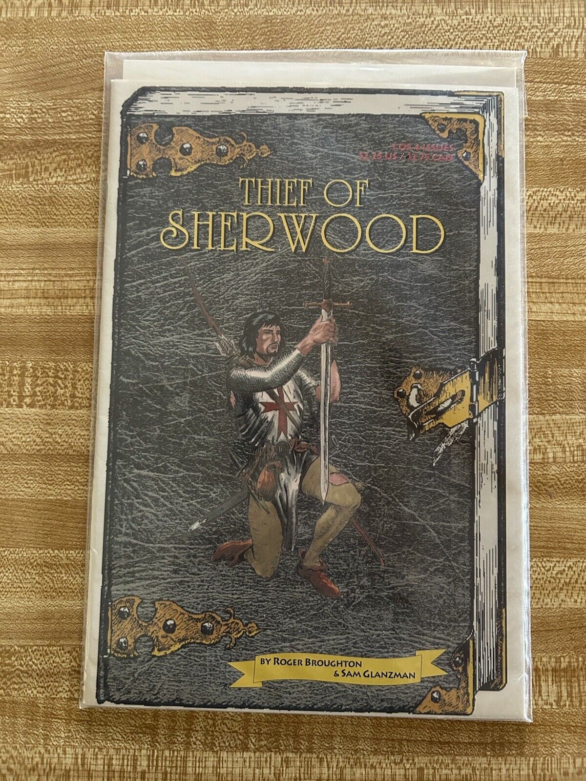 THIEF OF SHERWOOD #1 SIGNATURES BY BROUGHTON AND GLANZMAN + REAL PICTURE OF BOTH