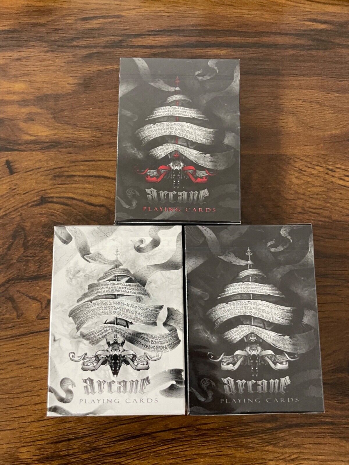Arcane Deck Bundle Black, White, Red Ellusionist RARE SEALED NEW Playing Cards