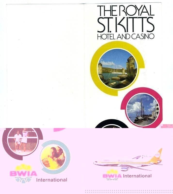 BWIA Royal St Kitts Hotel & Casino Brochure  British West Indies Airways L-1011