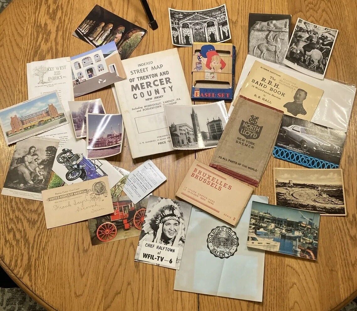 Junk Journal Lot 25++ Antique Vintage Paper Ephemera Greeting, Postcards  As Is