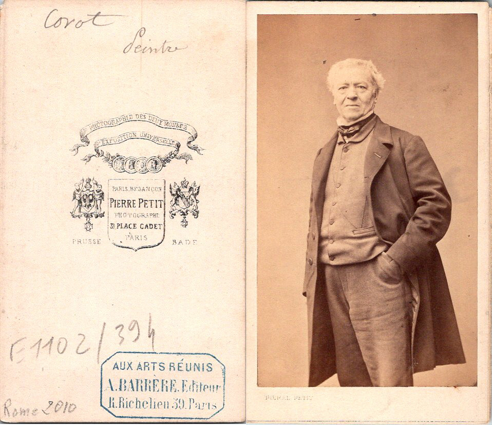 Pierre Petit, Paris, Le painter Jean-Baptiste Camille Corot vintage CDV albumen 