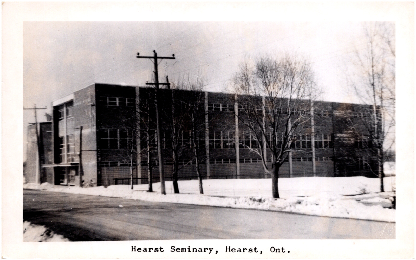 Université de Hearst College Seminary Ontario Canada 1950s RPPC Postcard Photo