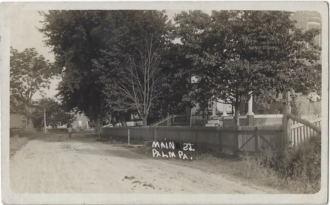PALM, PA~RPPC~REAL PHOTO~MAIN STREET~1915