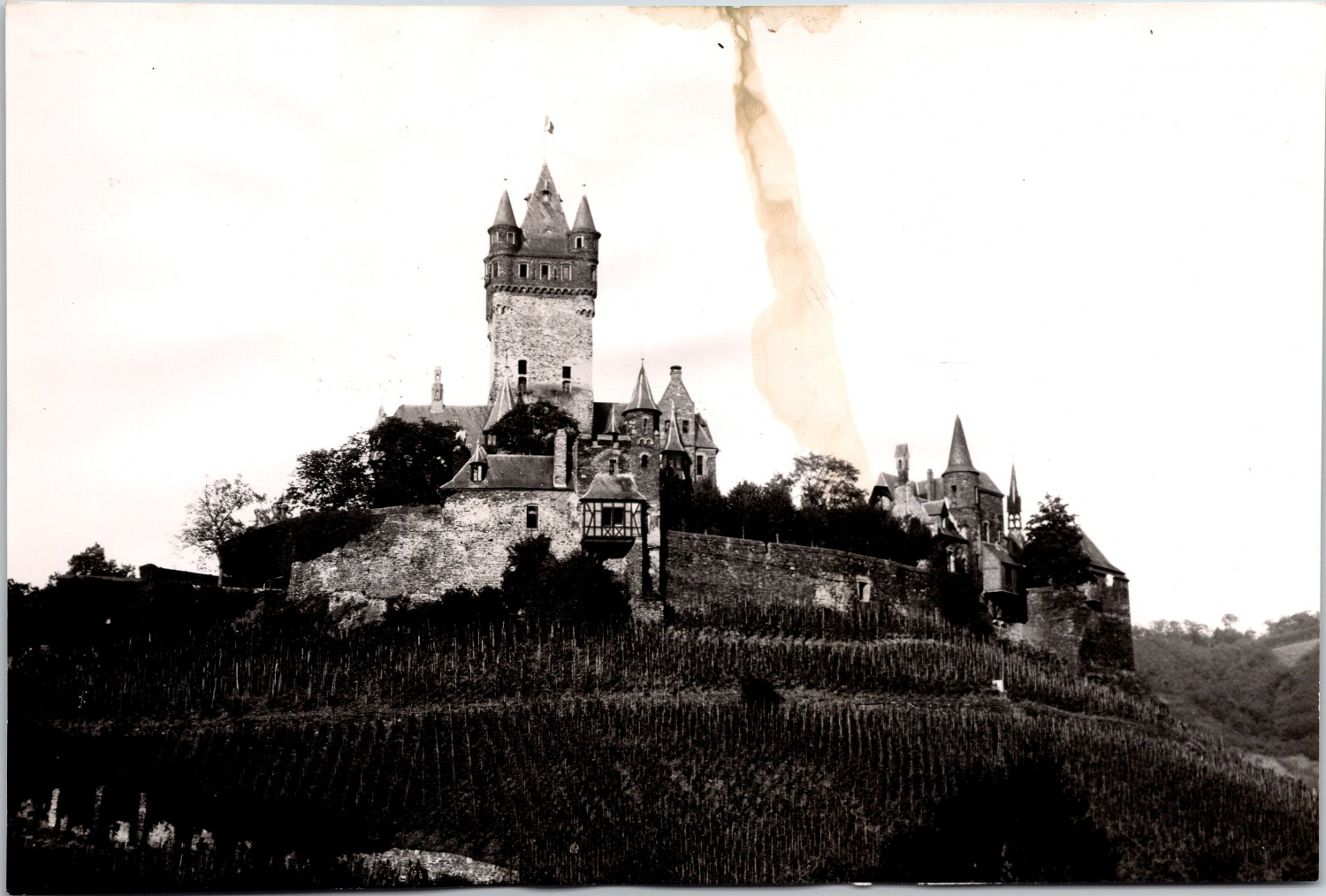 Germany, Reichsburg Cochem, Cochem Imperial Castle, 1945 Vintage Silver PR