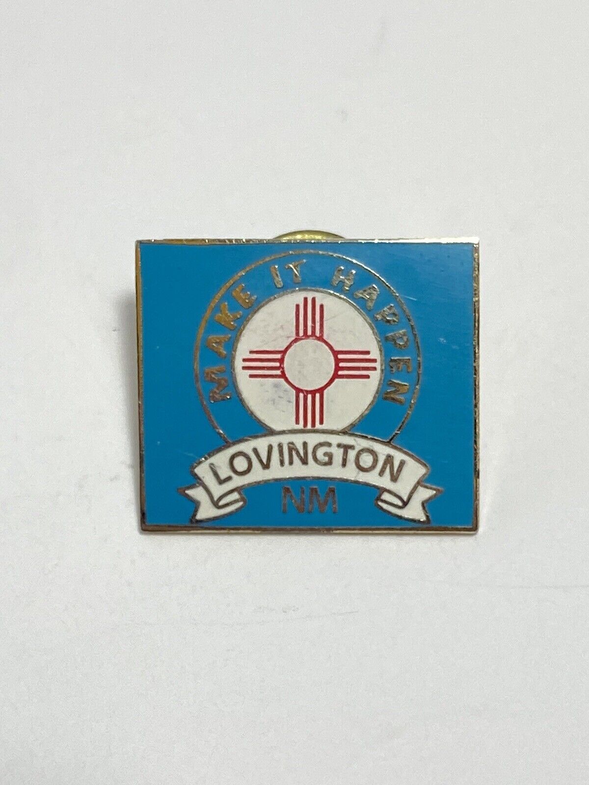 Lovington New Mexico Travel Souvenir “make It Happen” Collectible Lapel Pin 