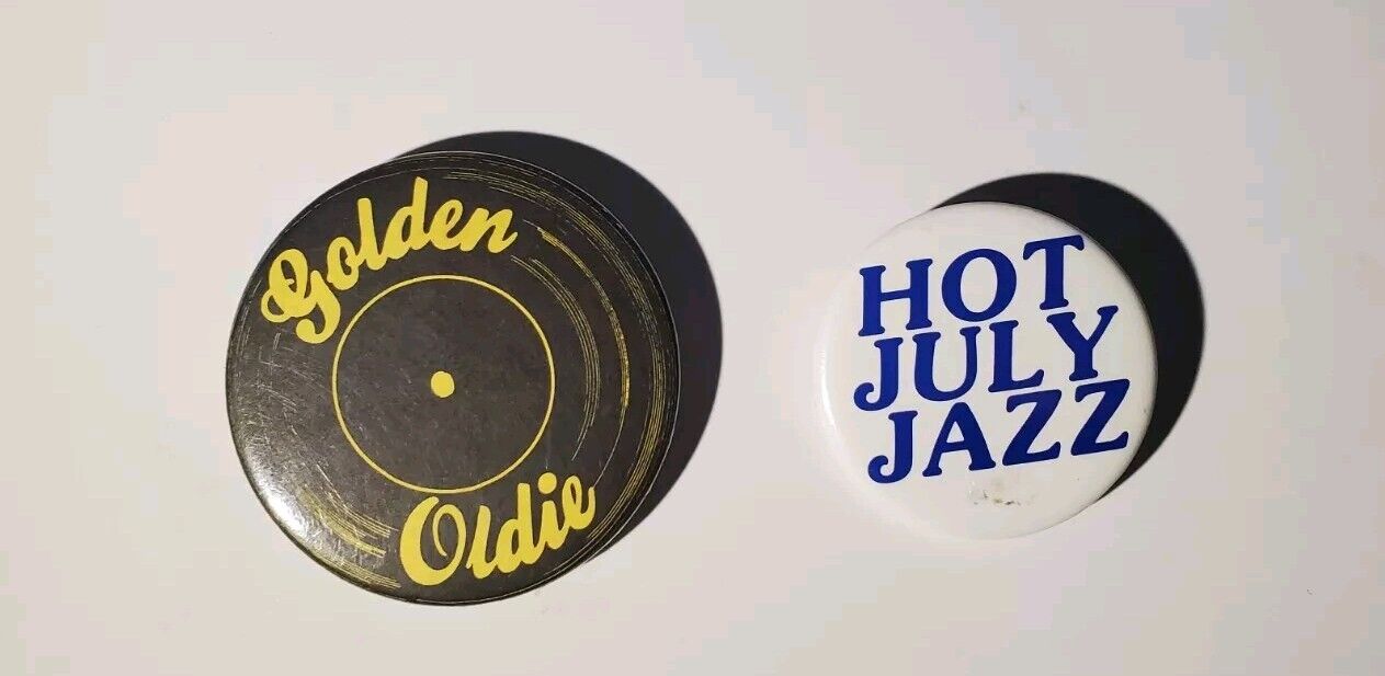 Vintage Jazz Themed Button Pins