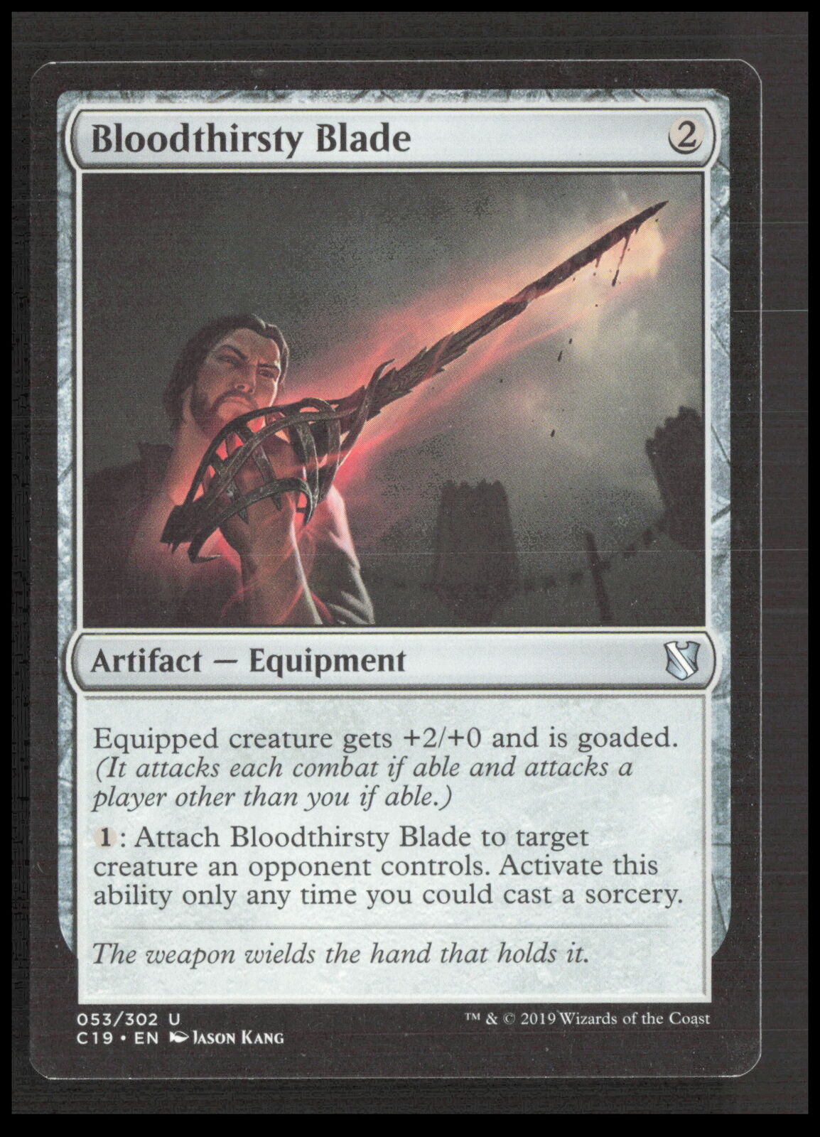 MTG Bloodthirsty Blade 53 Uncommon Commander 2019 Card CB-1-3-A-29