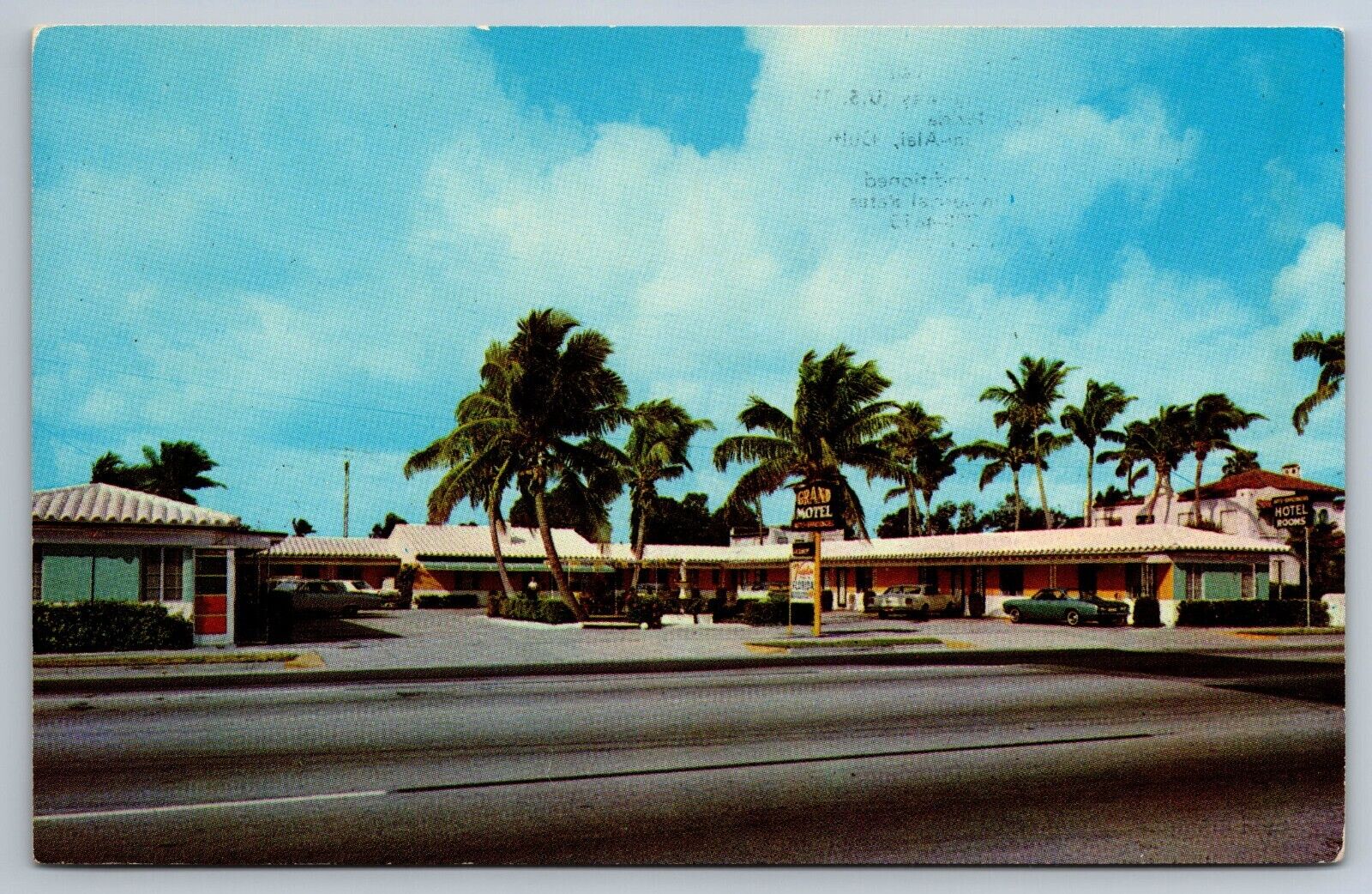 Grand Motel Dania Florida chrome Postcard