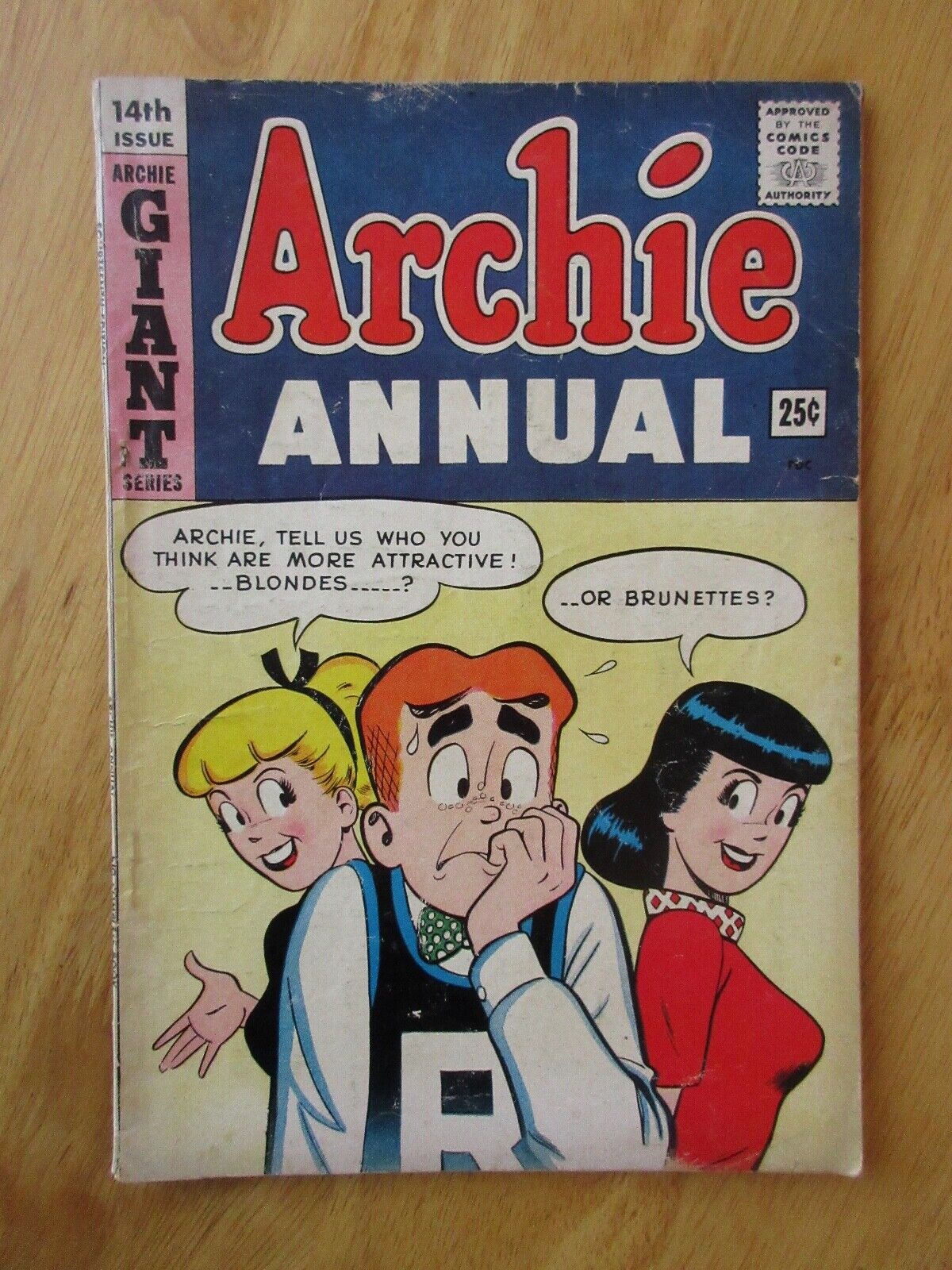 ARCHIE ANNUAL #14 (1962/25¢ Squarebound Giant) Great Cover Bright & Colorful