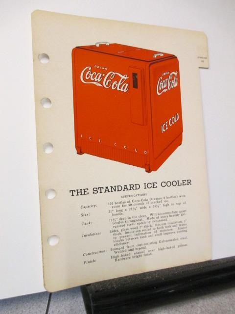 COCA COLA 1940 store sales sample soda bottle vending machine cooler STAND ICE