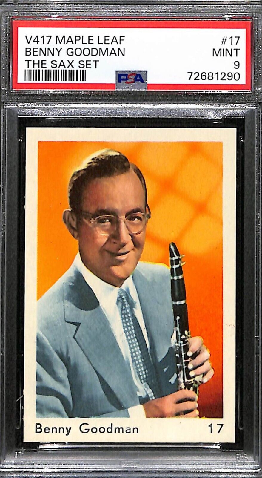 1959 V417 Maple Leaf The Sax Set #17 Benny Goodman PSA 9 MINT 6711