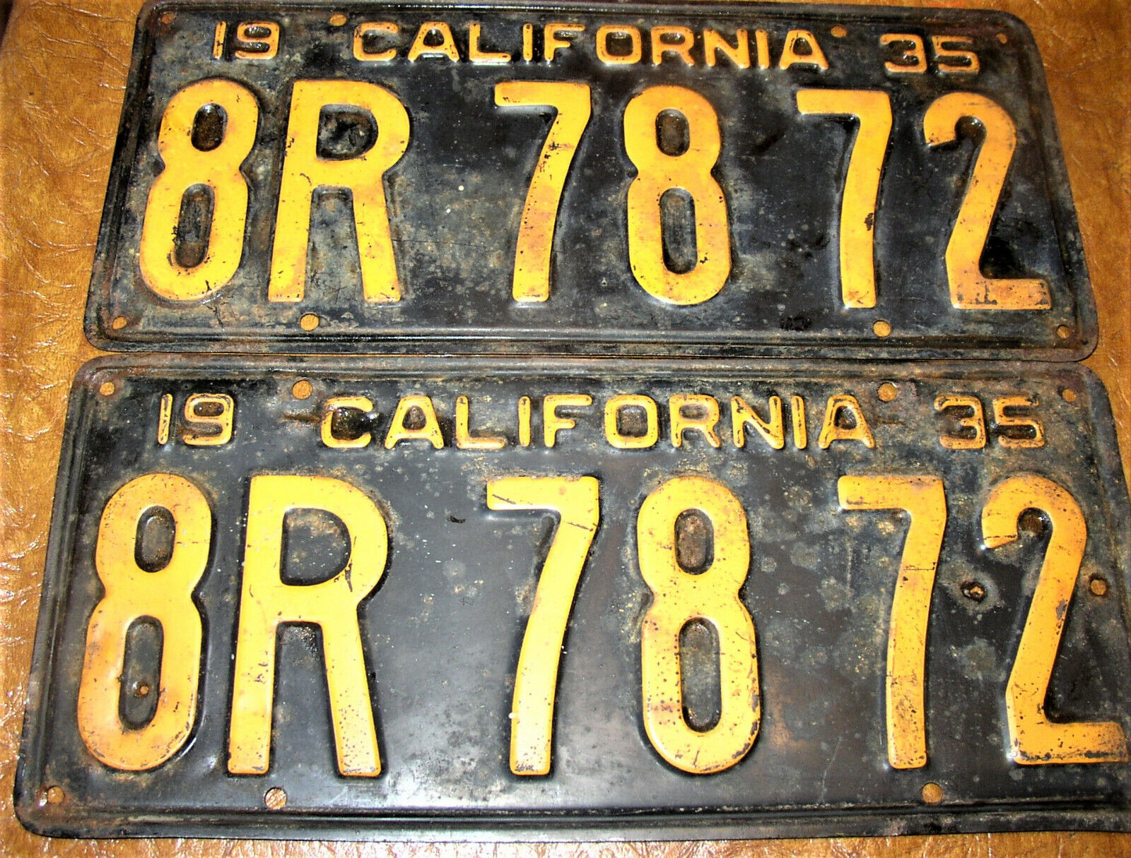 1935 35 California Plates Cadillac Studebaker Hudson Packard Chrysler Oldsmobile