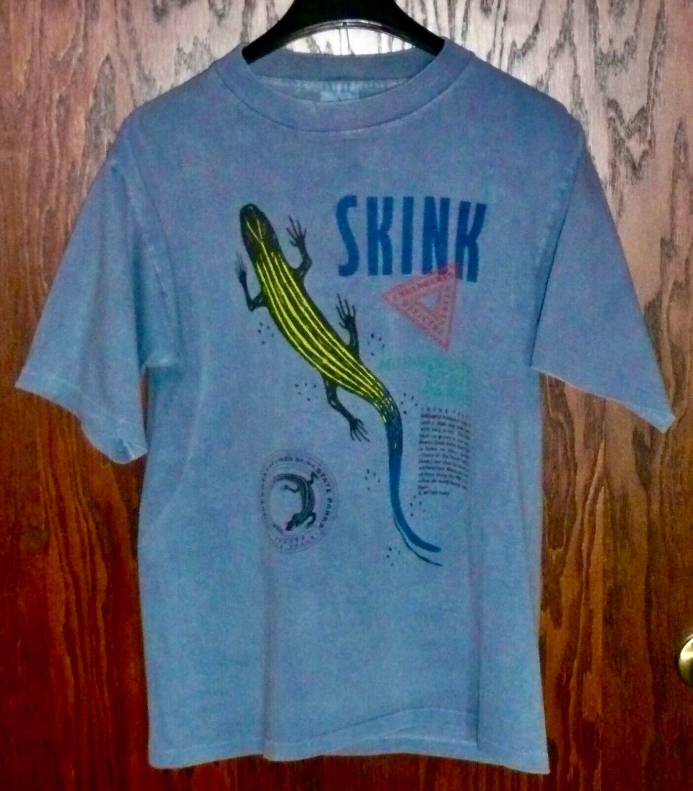 RARE Vintage 1980s Minnesota State Parks T-Shirt Five-Lined Skink Size Large