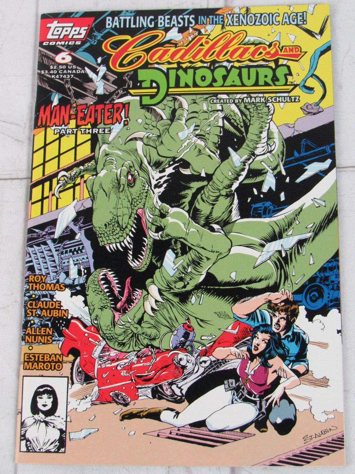 Cadillacs and Dinosaurs #6b Aug. 1994 Topps Comics Variant