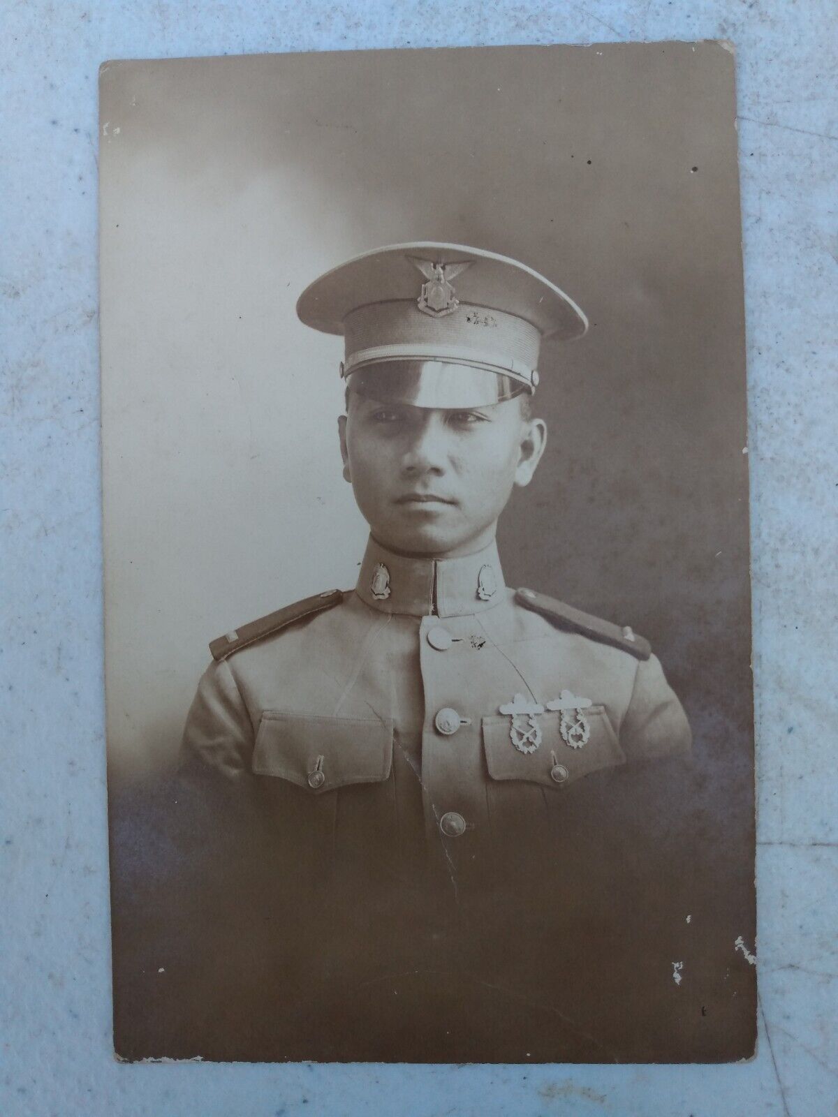 Rare Post WW1 Philippine Constabulary Officer RPPC Postcard Killed By Japanese 