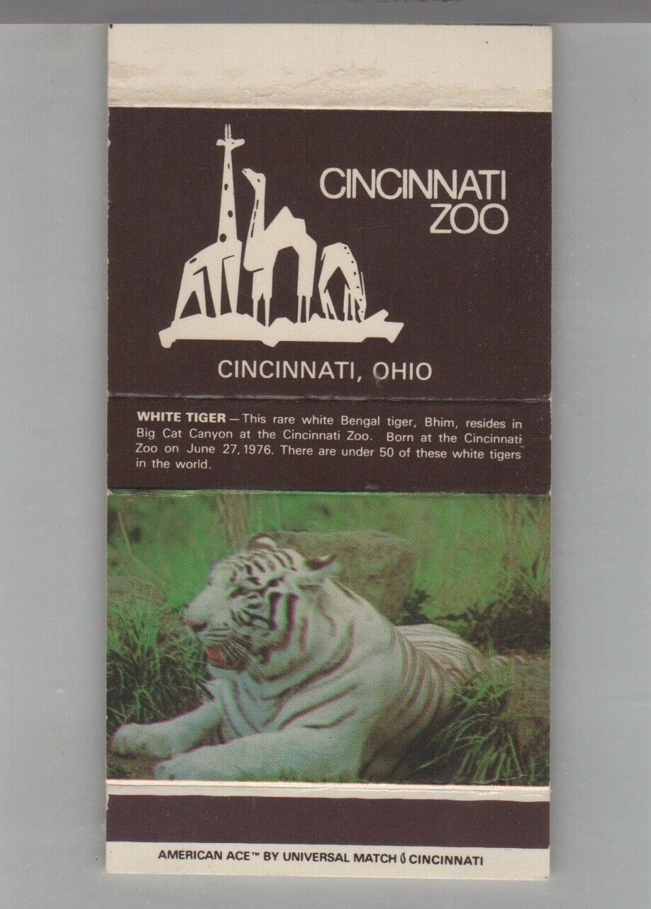 Matchbox Cover - Tiger Cincinnati Zoo Cincinnati, OH